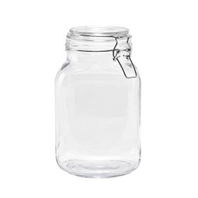 Glass 67 oz Lock Lid Storage Jar Canister